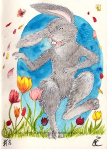 tanzender Hase